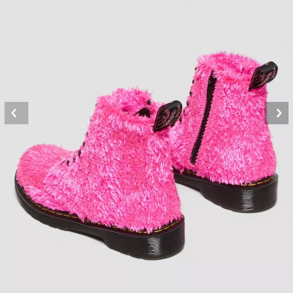 Brand New Dr. Martens Junior 1460 Tinsel Faux Fur Boot - Picture 4 of 9
